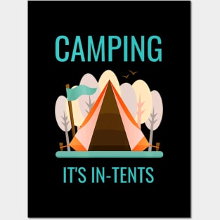 Camping It's In-Tents - Funny Outdoor Adventure Posters and Art